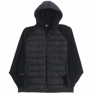 モンクレール(MONCLER)の極美品●2021年製 モンクレールグルノーブル ZIP UP CARDIGAN  20978G00019 80093 フリース切替 ダウンジャケット 黒 XL 正規品 メンズ(ダウンジャケット)