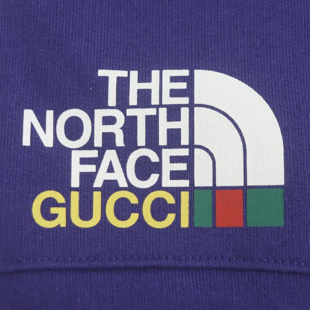 Gucci(グッチ)の未使用品▼GUCCI×THE NORTH FACE グッチ×ザ・ノースフェイス コラボ 671463 スウェットパンツ パープル×レッド  M メンズ 伊製 正規品 メンズのパンツ(その他)の商品写真