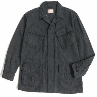 極美品▼BONCOURA ボンクラ 比翼仕立て コットン100% ジャケット ブラック系 36 メンズ 日本製 シンプル◎