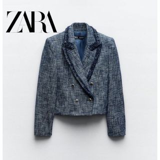 ザラ(ZARA)の30 ZARA テクスチャーツイード ジャケット M(テーラードジャケット)