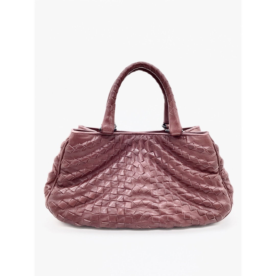 Bottega Veneta(ボッテガヴェネタ)の良品　ボッテガ ヴェネタ 　ウェーブ ハンドバッグ　イントレチャート　赤　 レディースのバッグ(ハンドバッグ)の商品写真