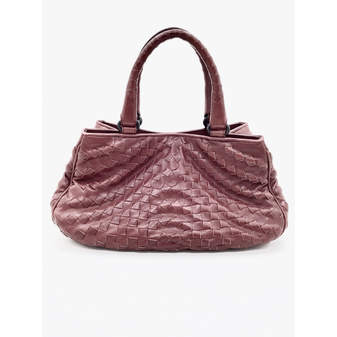 Bottega Veneta(ボッテガヴェネタ)の良品　ボッテガ ヴェネタ 　ウェーブ ハンドバッグ　イントレチャート　赤　 レディースのバッグ(ハンドバッグ)の商品写真