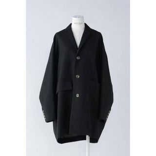 digne Collarless jacket-BLACK