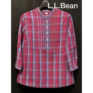 エルエルビーン(L.L.Bean)のL.L.Bean  エルエルビーン　7分袖 プルオーバー　チェックシャツ (シャツ/ブラウス(長袖/七分))