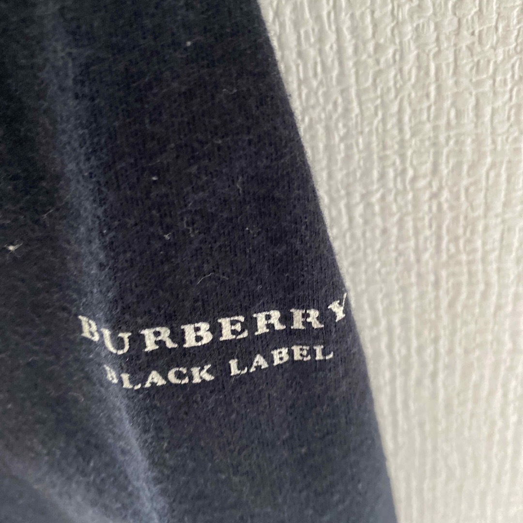 BURBERRY(バーバリー)のBurberryバーバリーロンtシャツラグランヘンリーネックブラックノバチェック メンズのトップス(Tシャツ/カットソー(七分/長袖))の商品写真