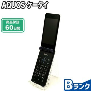 アクオス(AQUOS)のSIMロック解除済み AQUOS ケータイ SH-02K Bランク 本体【ReYuuストア】 ブルーブラック(携帯電話本体)