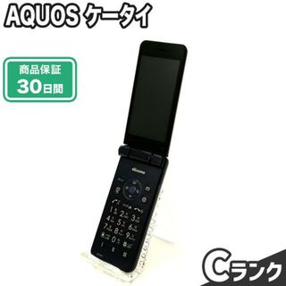 アクオス(AQUOS)のSIMロック解除済み AQUOS ケータイ SH-02K Cランク 本体【ReYuuストア】 ブルーブラック(携帯電話本体)