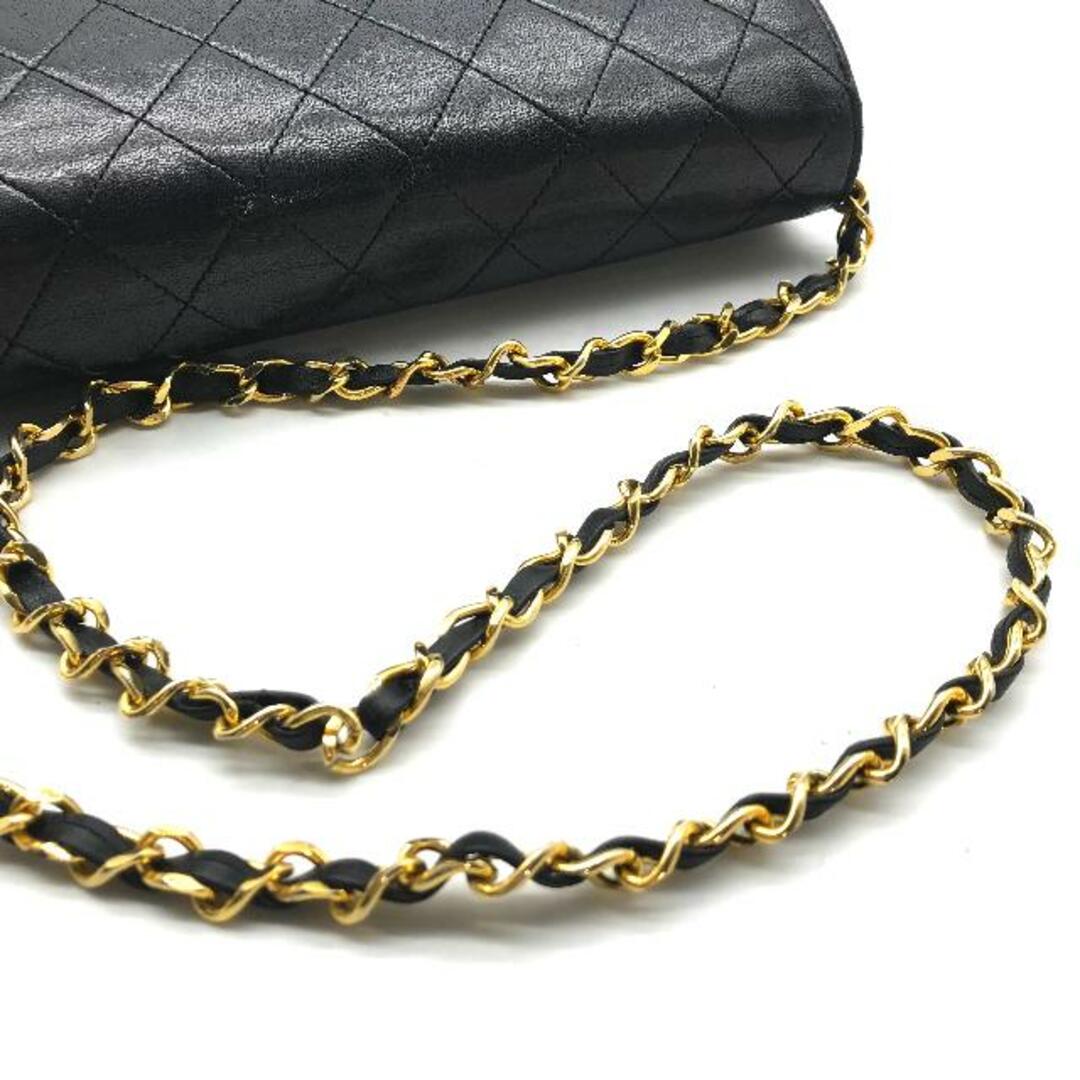 CHANEL(シャネル)のCHANEL シャネル ココマーク マトラッセ プッシュロック フルフラップ チェーン ショルダー バッグ ブラック 良品 a2065 レディースのバッグ(ショルダーバッグ)の商品写真