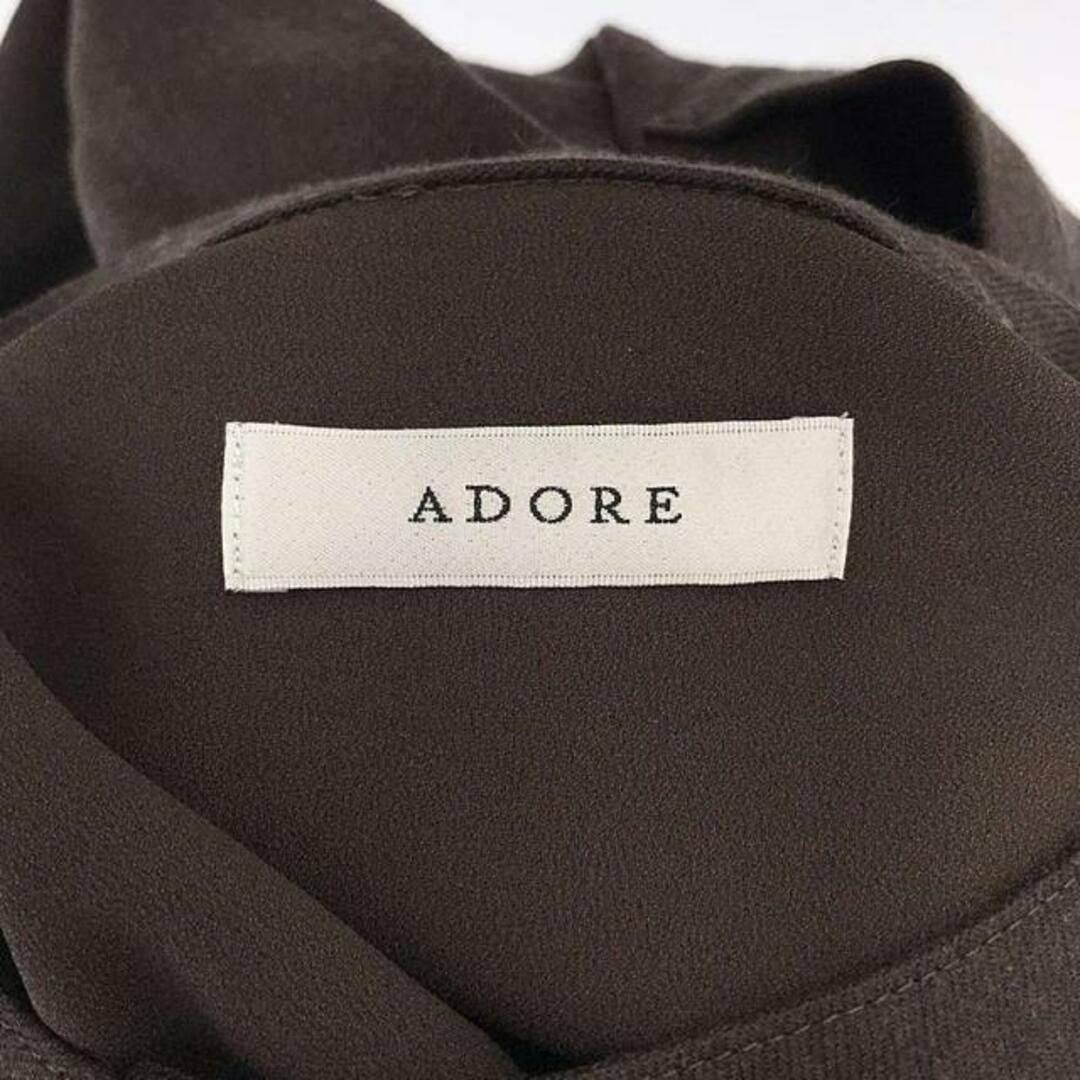 ADORE(アドーア)のADORE / アドーア | ウールトップストレッチワンピース | 38 | ブラウン | レディース レディースのワンピース(ロングワンピース/マキシワンピース)の商品写真