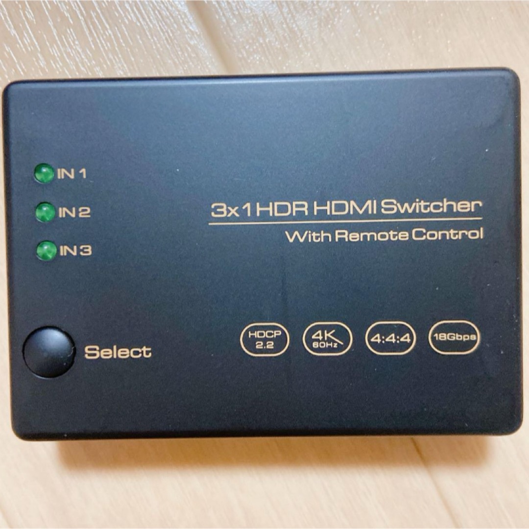 【即日発送】3×1 HDR HDMI切替器　リモコン付き　説明書付き  スマホ/家電/カメラのテレビ/映像機器(その他)の商品写真
