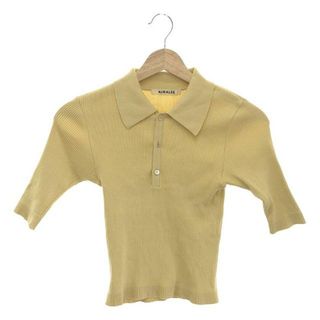 オーラリー(AURALEE)のAURALEE / オーラリー | GIZA HIGH GAUGE RIB KNIT POLO ニット | 0 | イエロー | レディース(ニット/セーター)