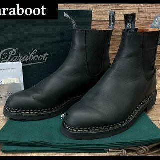 Paraboot - 定価88,000 美品 フランス製 パラブーツ サイドゴア ブーツ 黒 25.5