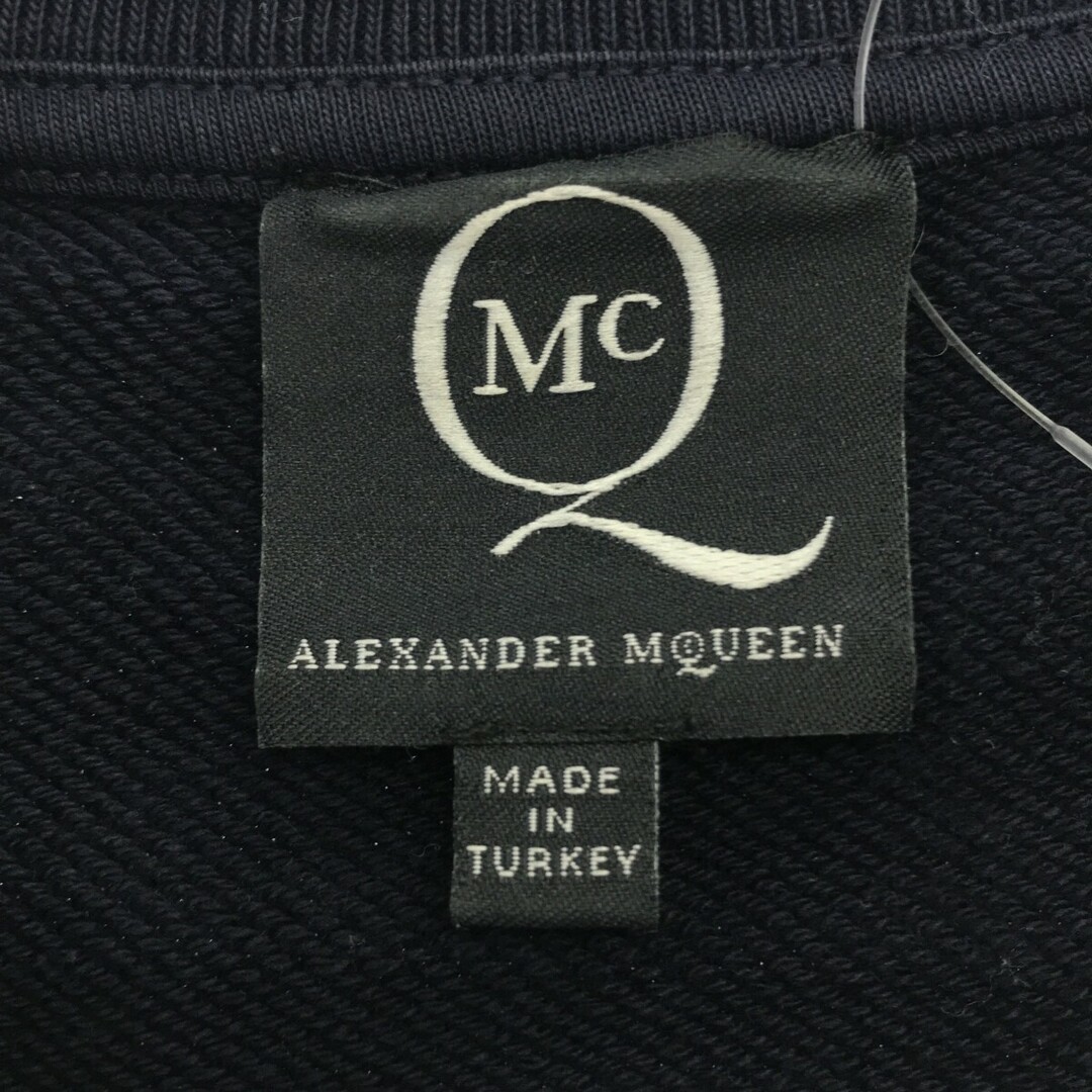 Alexander McQueen(アレキサンダーマックイーン)のMcQ ALEXANDER McQUEEN  マックキュー アレキサンダーマックイーン ハートワッペンクルーネックスウェットトレーナー ネイビー S 337341 メンズのトップス(スウェット)の商品写真