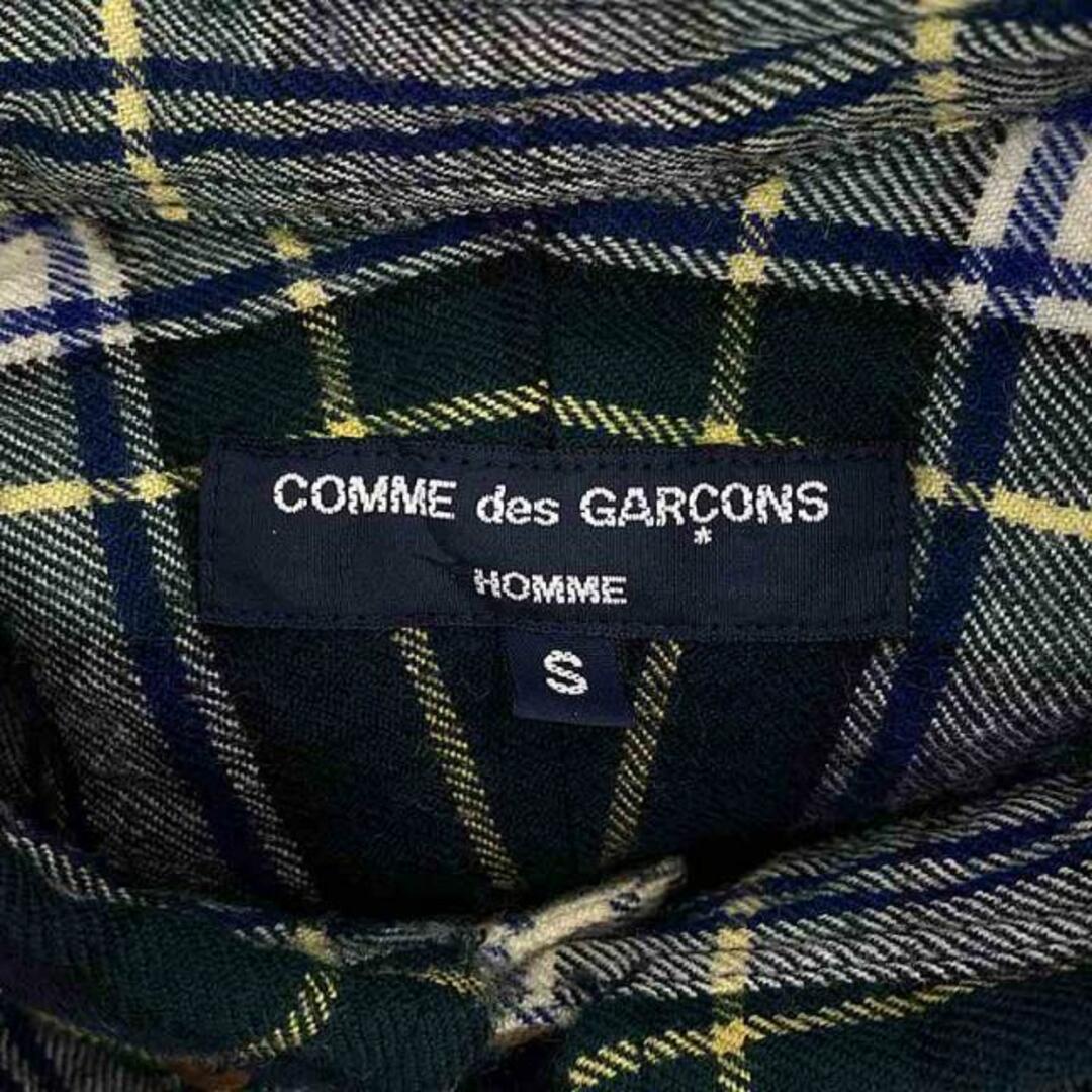 COMME des GARCONS HOMME(コムデギャルソンオム)のCOMME des GARCONS HOMME / コムデギャルソンオム | 2012AW | ウール タータンチェック ボタンダウンシャツ | S | グリーン | メンズ メンズのトップス(Tシャツ/カットソー(七分/長袖))の商品写真