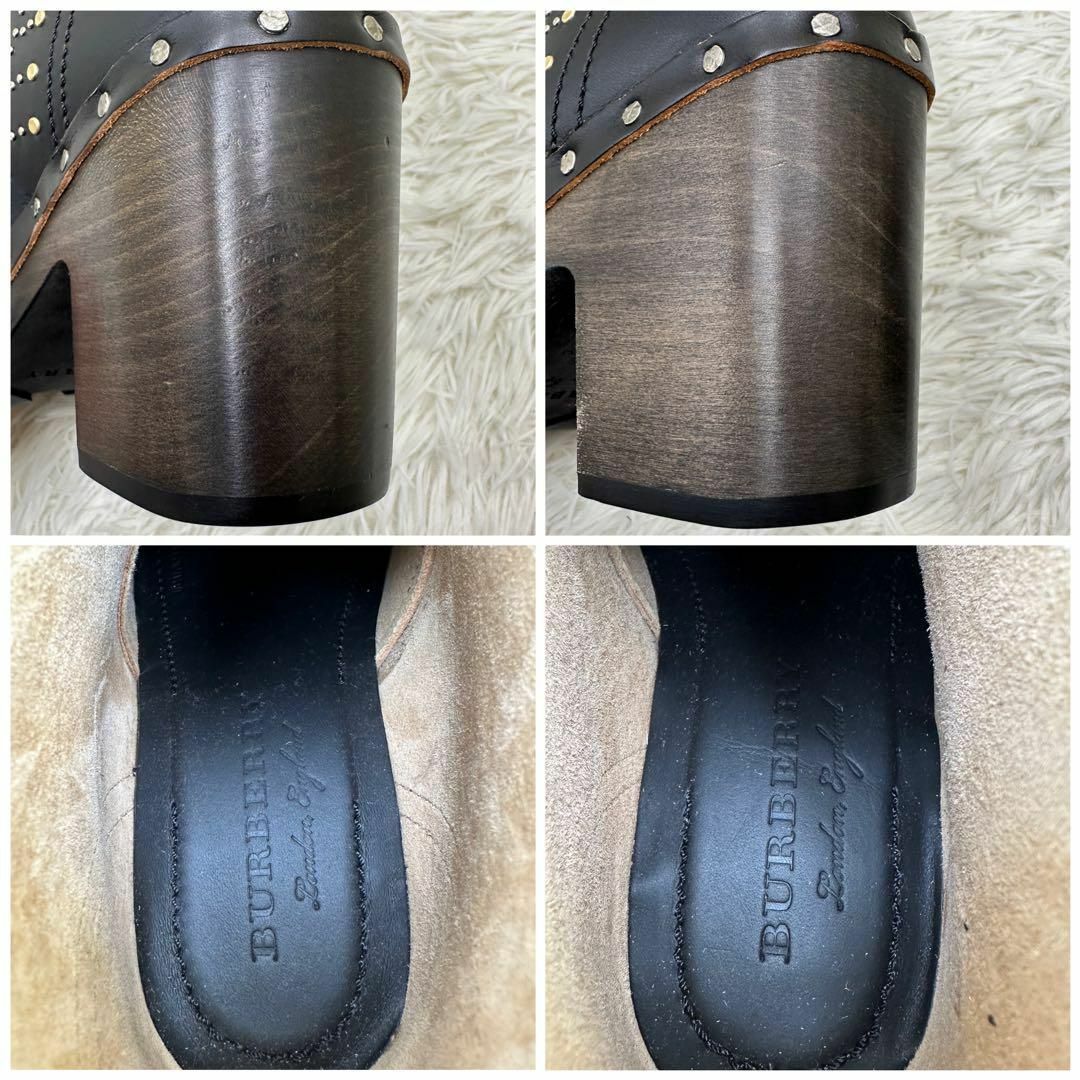 BURBERRY(バーバリー)の未使用★BURBERRY レースアップブーツ 24.5㎝ スタッズ キルト レディースの靴/シューズ(ブーツ)の商品写真