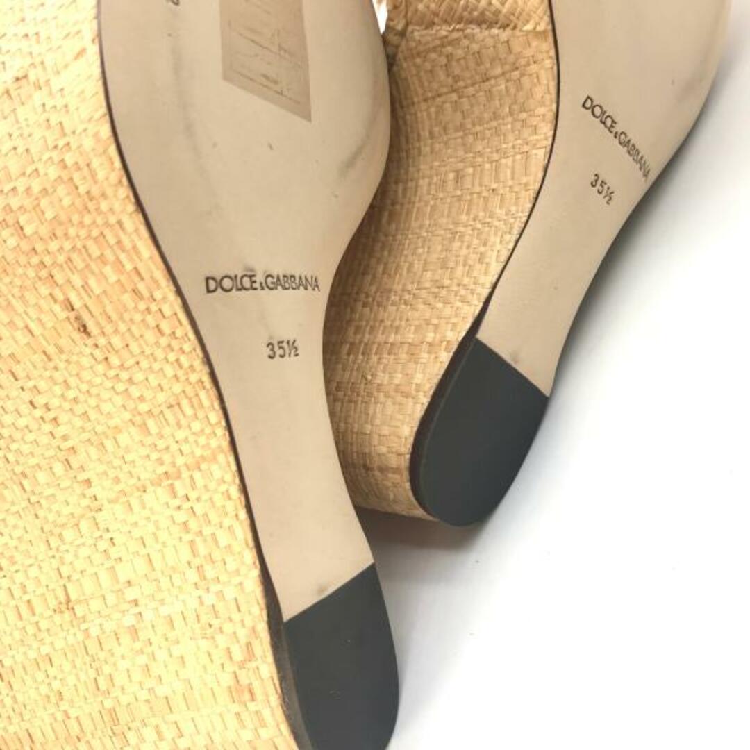 DOLCE&GABBANA(ドルチェアンドガッバーナ)の展示品 DOLCE&GABBANA ドルガバ ストーン ストロー ウェッジ サンダル 35 1/2 ｍ11551 レディースの靴/シューズ(サンダル)の商品写真