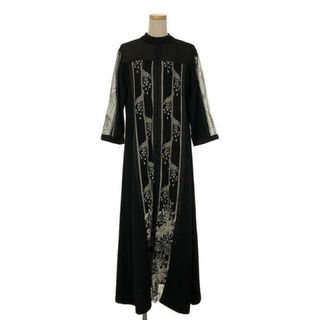 ミューラル(MURRAL)のMURRAL / ミューラル | 2021SS | Framed flower dress / フラワー エンブロイダリーレース ワンピース | ブラック | レディース(ロングワンピース/マキシワンピース)