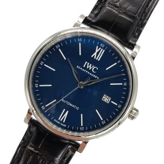 インターナショナルウォッチカンパニー(IWC)の　インターナショナルウォッチカンパニー IWC ポートフィノ オートマティック  150イヤーズ IW356518 シルバー×ブルー SS/アリゲーター 自動巻き メンズ 腕時計(その他)