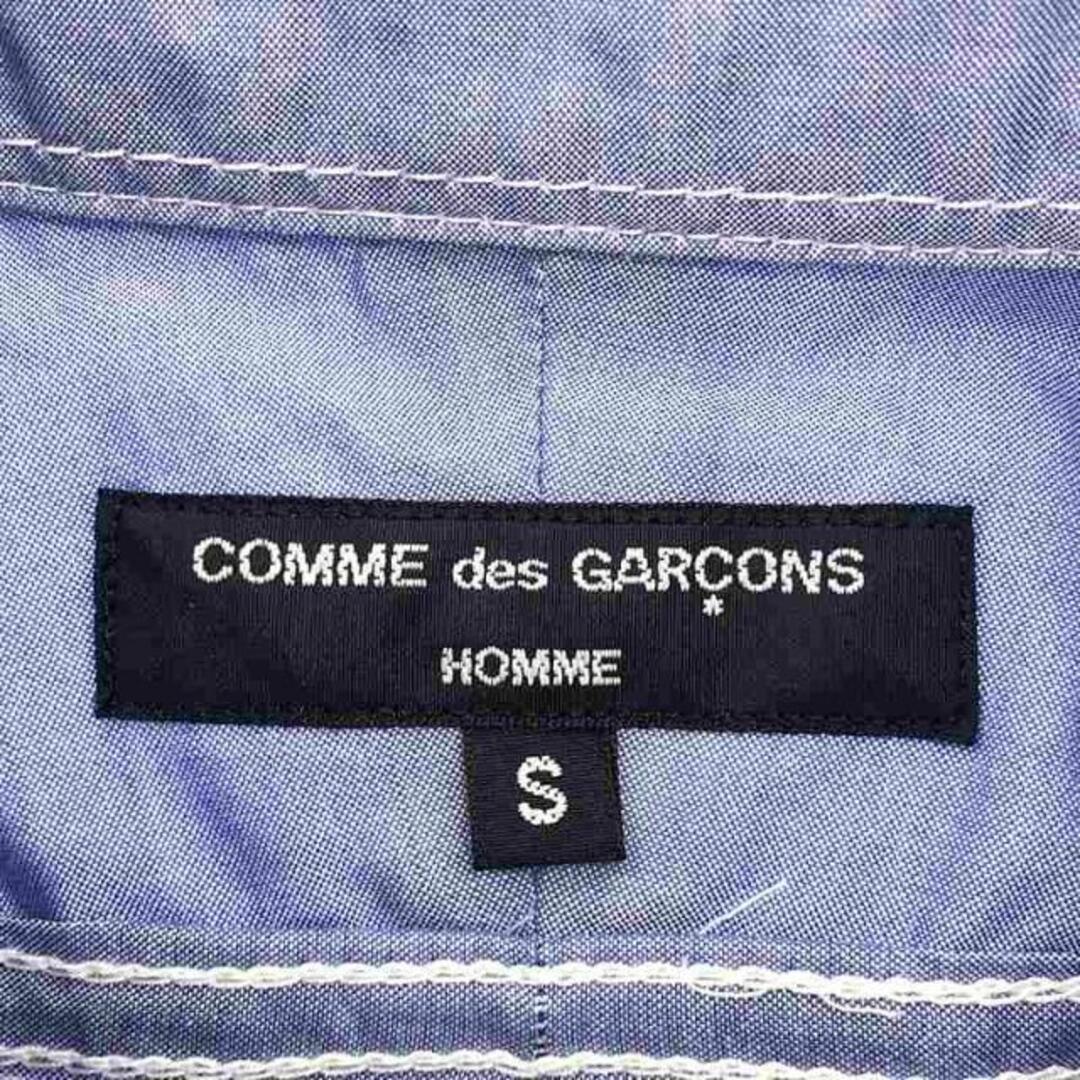 COMME des GARCONS HOMME(コムデギャルソンオム)の【美品】  COMME des GARCONS HOMME / コムデギャルソンオム | 2014AW | パッチワーク レギュラーカラーシャツ | S | ブルー | メンズ メンズのトップス(Tシャツ/カットソー(七分/長袖))の商品写真