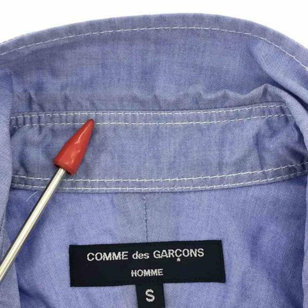 COMME des GARCONS HOMME(コムデギャルソンオム)の【美品】  COMME des GARCONS HOMME / コムデギャルソンオム | 2014AW | パッチワーク レギュラーカラーシャツ | S | ブルー | メンズ メンズのトップス(Tシャツ/カットソー(七分/長袖))の商品写真