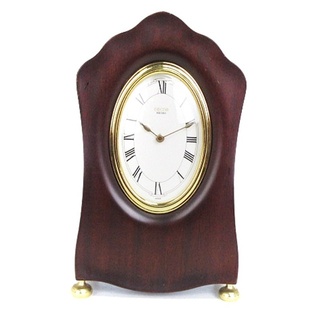 セイコー(SEIKO)のセイコー DECOR 置き時計 アナログ 2針 クォーツ 木製 茶 ■GY18(置時計)