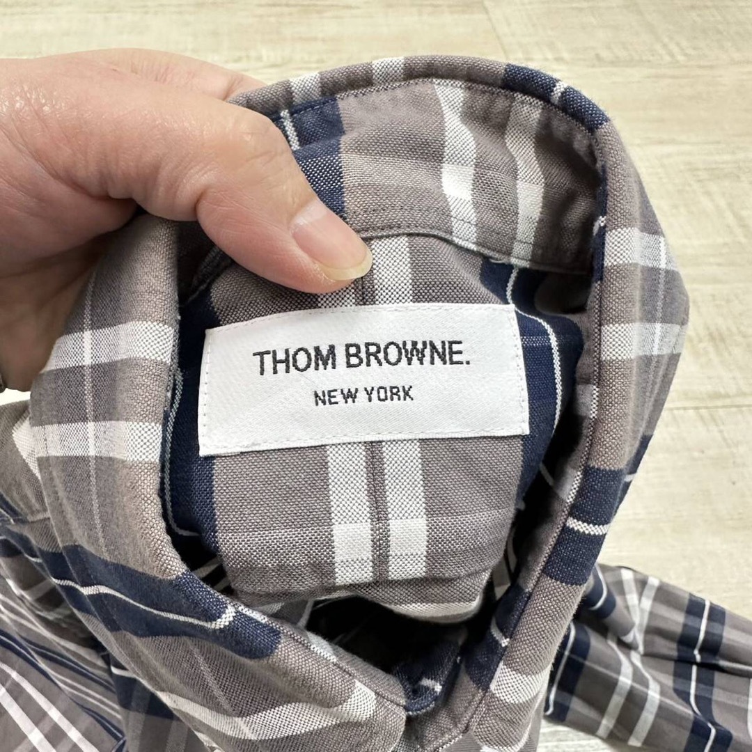THOM BROWNE - 美品 トムブラウン チェック シャツ (株) クロス 