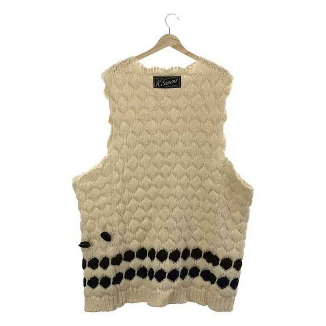 【美品】 RAF SIMONS / ラフシモンズ | 2021AW | フローラルディティール オーバーサイズ ニットベスト | ナチュラル | レディース 【美品】 RAF SIMONS / ラフシモンズ | 2021AW | フローラルディティール オーバーサイズ ニットベスト | ナチュラル | レディース