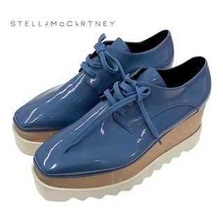 ステラマッカートニー STELLA McCARTNEY エリス スニーカー 厚底シューズ 靴 シューズ プラットフォーム パテント ウッド ブルー(スニーカー)