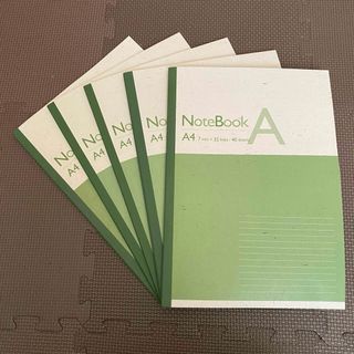 日本製ノート A4サイズ 40枚 5冊(ノート/メモ帳/ふせん)