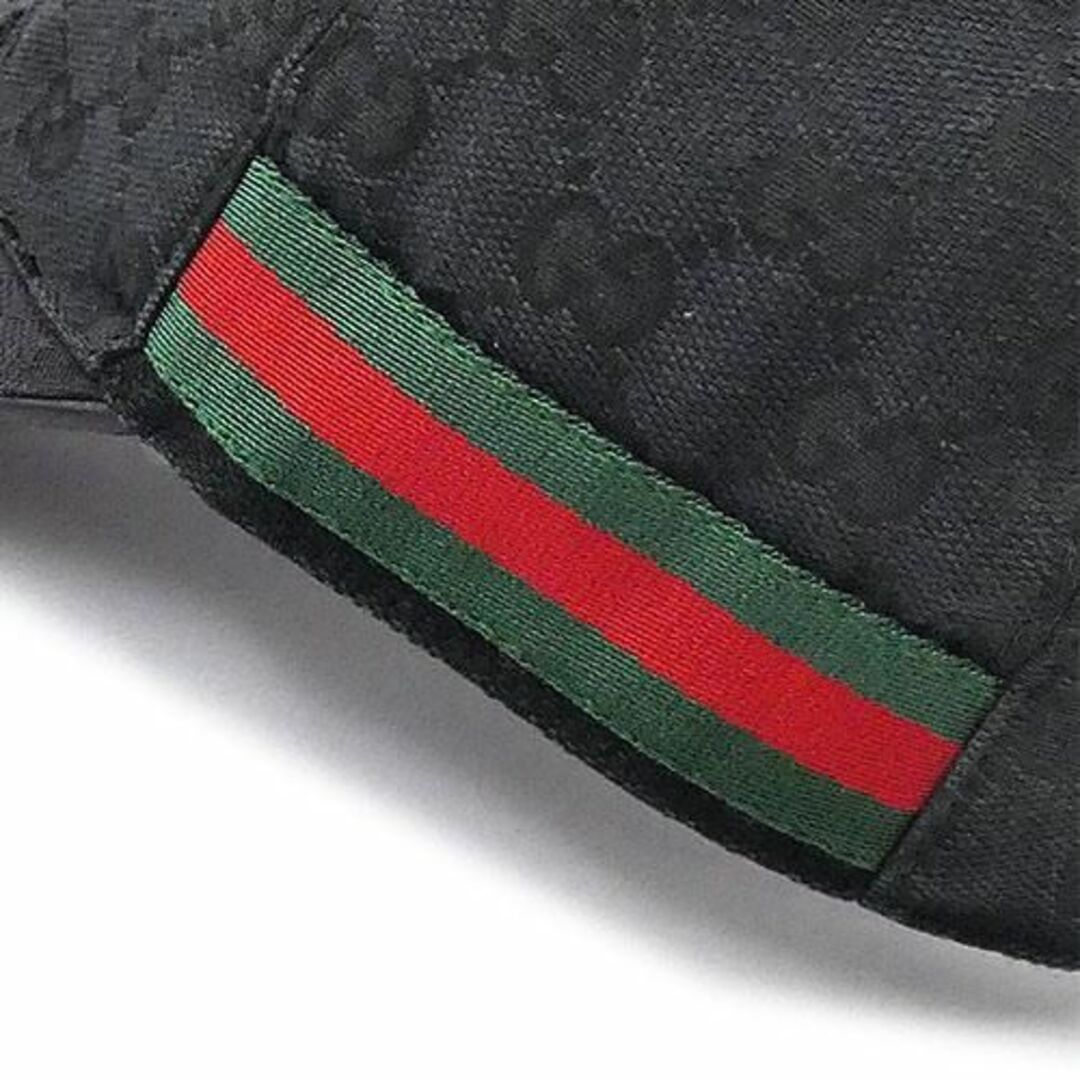 Gucci(グッチ)のグッチ 帽子 GUCCI オリジナルGGキャンバス ベースボール キャップ M 58cm シェリーライン ブラック 200035 T-YJ06167 メンズの帽子(キャップ)の商品写真
