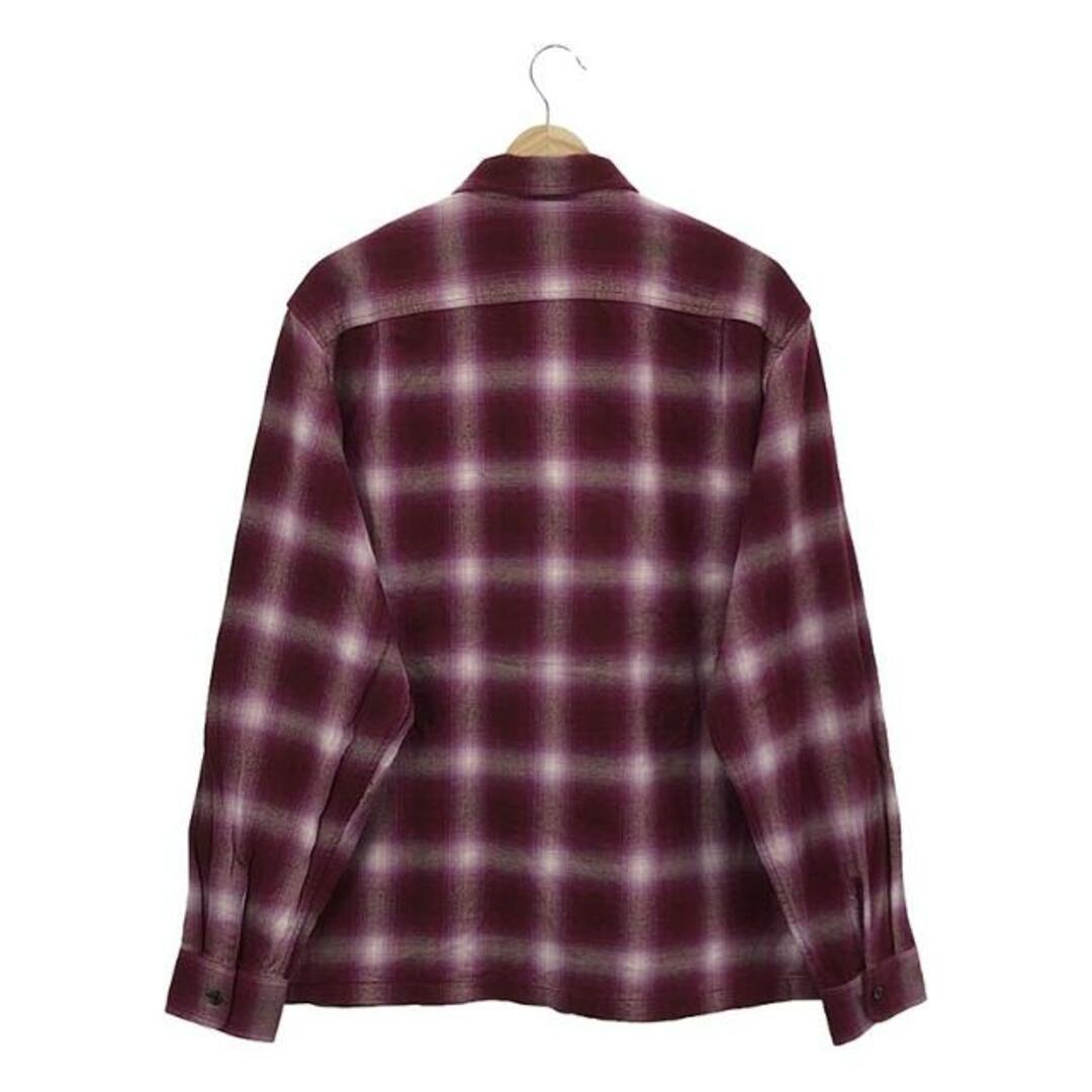 Supreme(シュプリーム)の【美品】  SUPREME / シュプリーム | 2022AW | Shadow Plaid Flannel Zip Up Shirt シャドウチェック フランネル ジップアップシャツ | L | マゼンダ | メンズ メンズのトップス(Tシャツ/カットソー(七分/長袖))の商品写真