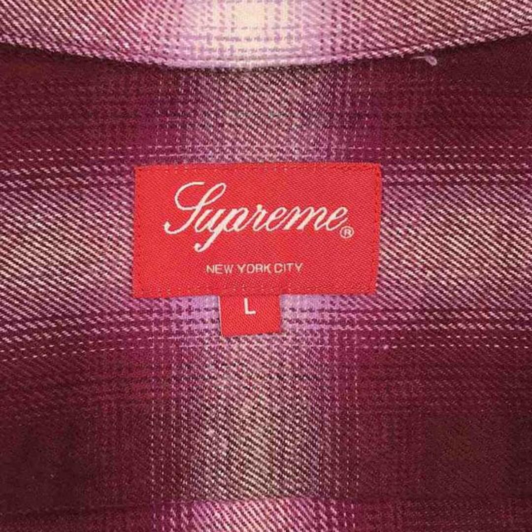 Supreme(シュプリーム)の【美品】  SUPREME / シュプリーム | 2022AW | Shadow Plaid Flannel Zip Up Shirt シャドウチェック フランネル ジップアップシャツ | L | マゼンダ | メンズ メンズのトップス(Tシャツ/カットソー(七分/長袖))の商品写真