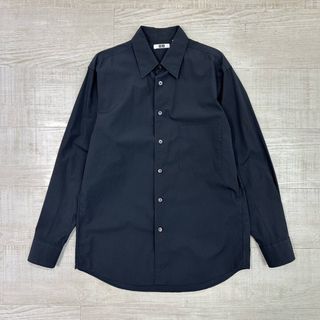 ユニクロ(UNIQLO)のUNIQLO U コットン レギュラー カラー シャツ ブラック 系 サイズ M(シャツ)