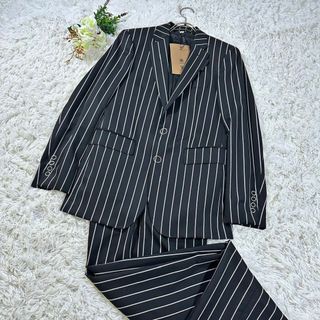 バーバリー(BURBERRY)の未使用 入手困難★BURBERRY セットアップ 上44 下46 黒 ストライプ(セットアップ)