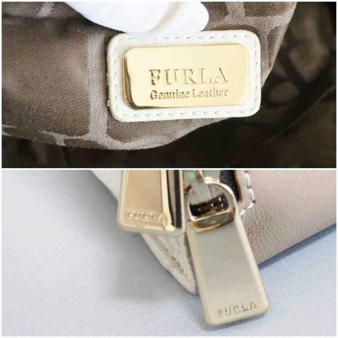 Furla(フルラ)の正規美品 フルラ FURLA ワンショルダーバッグ パイソン型押し レザー 白 レディースのバッグ(ショルダーバッグ)の商品写真