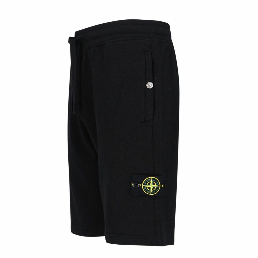 STONE ISLAND(ストーンアイランド)の送料無料 15 STONE ISLAND ストーンアイランド 801563460 V0029 ブラック ショートパンツ スウェットパンツ size S  メンズのパンツ(ショートパンツ)の商品写真