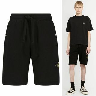 STONE ISLAND - 送料無料 15 STONE ISLAND ストーンアイランド 801563460 V0029 ブラック ショートパンツ スウェットパンツ size S 