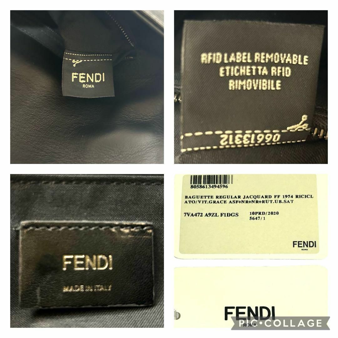 FENDI(フェンディ)の美品　稀少　フェンディ　2way ズッカ柄　ボディバッグ　ショルダーバッグ　黒 メンズのバッグ(ボディーバッグ)の商品写真