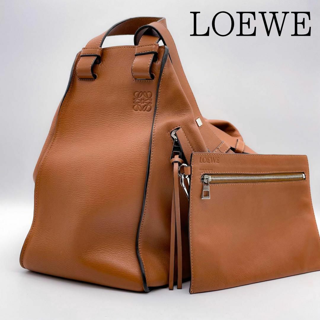 LOEWE(ロエベ)の【極美品】ロエベ　ハンモック　ラージ　2WAY ショルダーバッグ   レザー　茶 レディースのバッグ(ショルダーバッグ)の商品写真