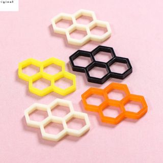 アクリルパーツ ハニカム チャーム パーツ レジン ハンドメイド 蜂の巣(各種パーツ)