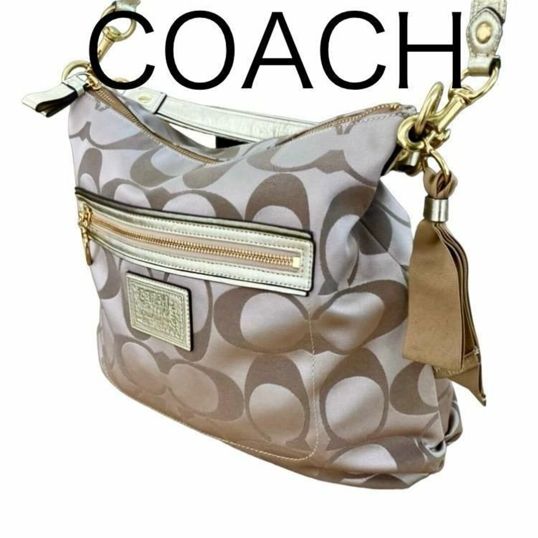 COACH(コーチ)のCOACH　コーチ　2WAYバッグ　シグネチャーゴールド レディースのバッグ(ショルダーバッグ)の商品写真