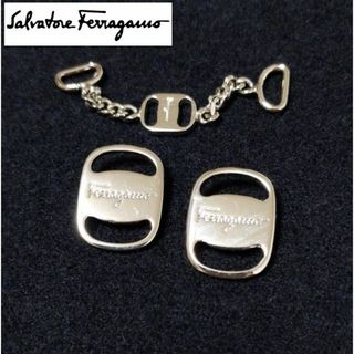 サルヴァトーレフェラガモ(Salvatore Ferragamo)のフェラガモ★ボタン チャーム パーツ ハンドメイド シルバー(各種パーツ)