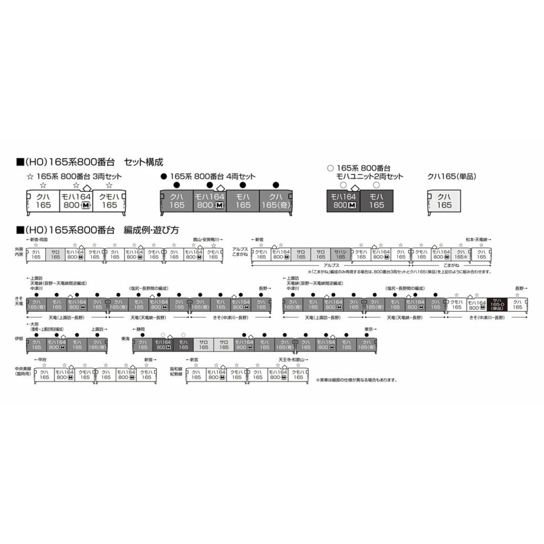 KATO HO 3-528 165系800番台 4両セット エンタメ/ホビーのおもちゃ/ぬいぐるみ(鉄道模型)の商品写真