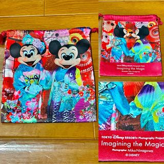 ディズニー(Disney)のTDR⭐️イマジニングザマジック⭐️ミッキーミニー❤️巾着❣️和装⭐️蜷川実花(キャラクターグッズ)