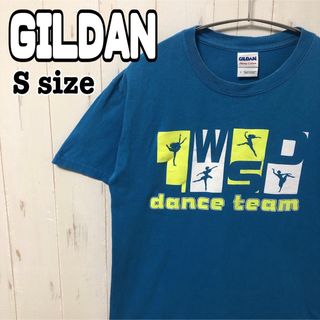 ギルタン(GILDAN)のGILDAN ギルダン 両面プリント Tシャツ 半袖 水色 ダンス S 海外古着(Tシャツ/カットソー(半袖/袖なし))