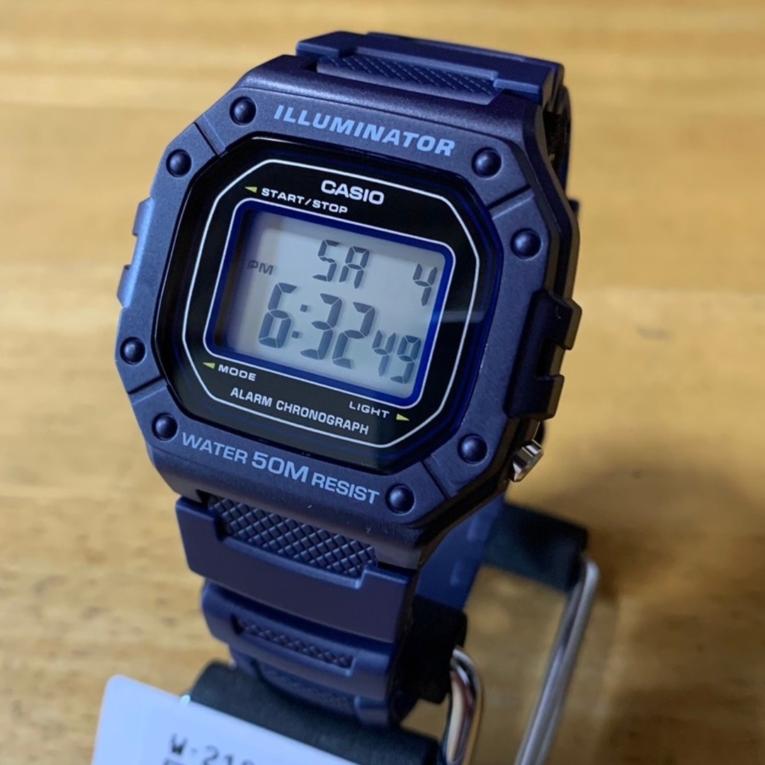 CASIO(カシオ)の【新品】カシオ CASIO メンズ 腕時計 W-218H-2A ネイビー メンズの時計(腕時計(デジタル))の商品写真