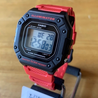カシオ(CASIO)の【新品】カシオ CASIO メンズ 腕時計 W-218H-4B レッド(腕時計(デジタル))