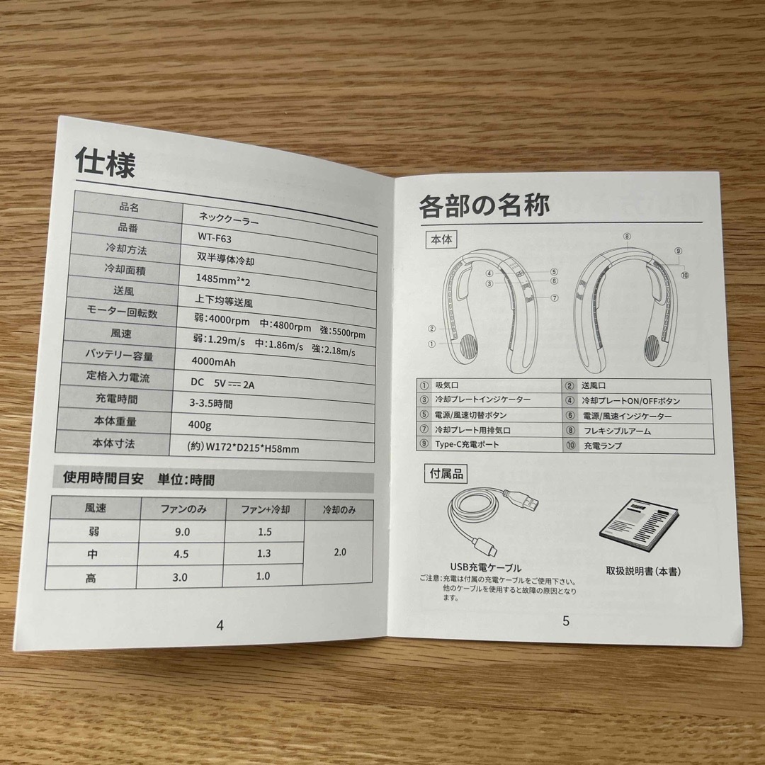 新品　ネッククーラー スマホ/家電/カメラの冷暖房/空調(扇風機)の商品写真