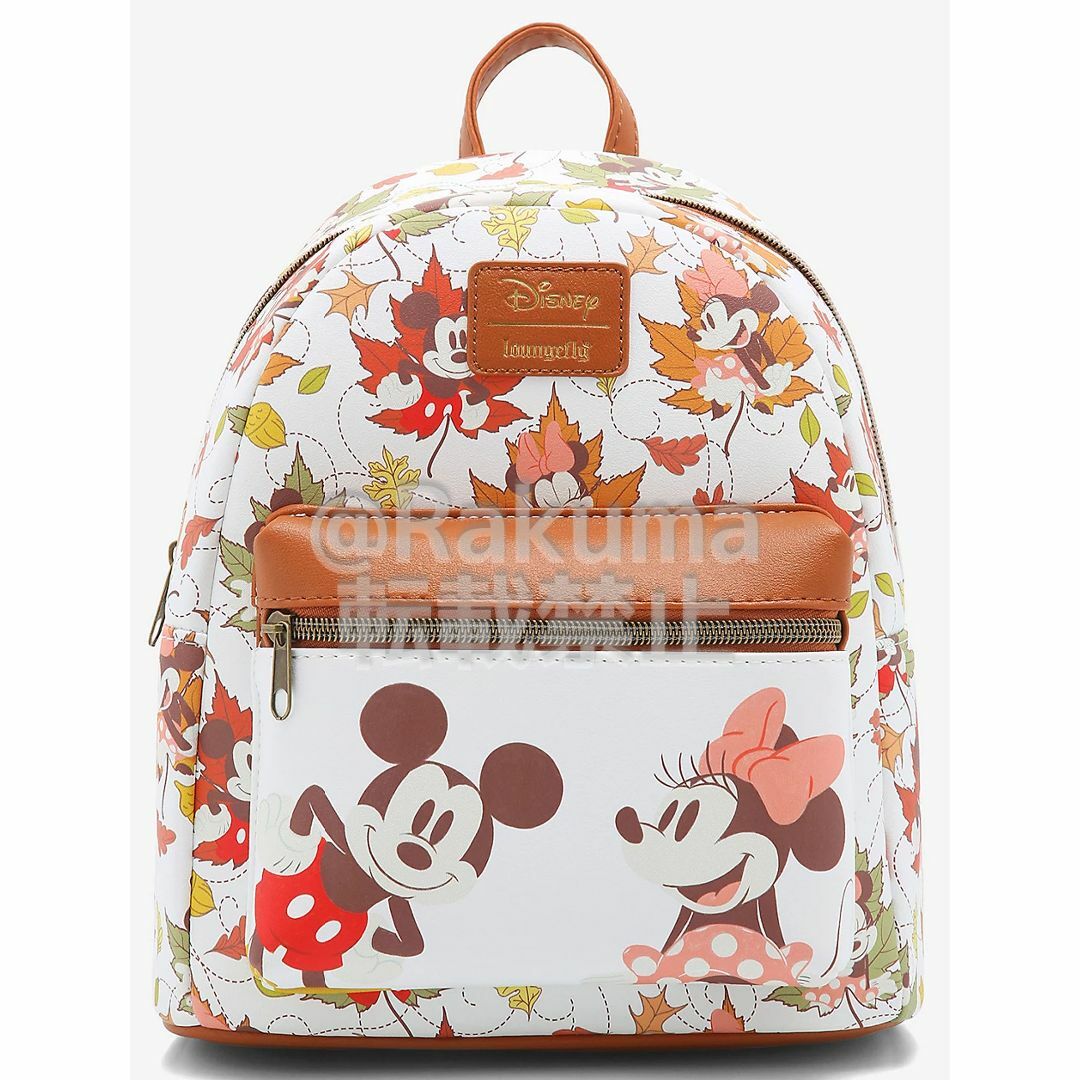 Disney(ディズニー)のラウンジフライ バックパック ミッキー Loungefly ディズニー 紅葉柄 レディースのバッグ(リュック/バックパック)の商品写真