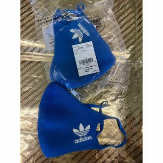 アディダス(adidas)のadidas originals フェイスカバー 青3枚 サイズ小さめ 　A(トレーニング用品)